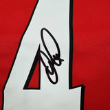 Autographed/Signed Patrick Vieira Arsenal Red Soccer Jersey Beckett BAS COA