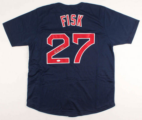 Carlton Fisk Signed Boston Red Sox Jersey (JSA COA) 72 ROY / 11xAll Star Catcher