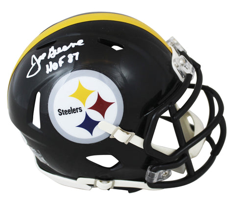 Steelers Joe Greene "HOF 87" Authentic Signed Speed Mini Helmet BAS Witnessed