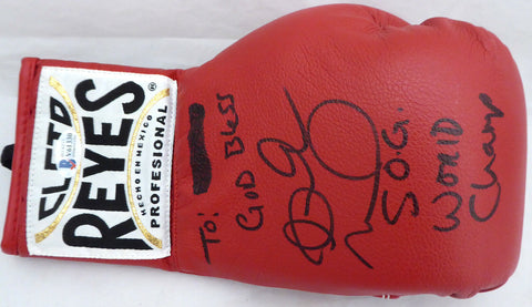 Andre Ward Auto Red Reyes Boxing Glove God Blessn World Champ Beckett V61330