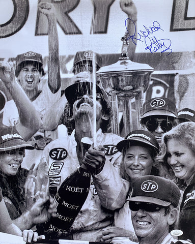 Richard Petty Signed 16x20 Nascar Champagne Photo JSA Hologram 37046