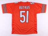 Dick Butkus Signed Chicago Bears Orange Jersey (JSA) 8xPro Bowl (1965-1972) L.B