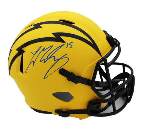 Ladd McConkey Signed Los Angeles Chargers Speed Full Size Rave NFL Helmet
