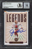 49ers Joe Montana Signed 2020 Panini Legacy #128 Card Auto Graded 10 BAS Slabbed