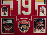 SUEDE FRAMED FLORIDA PANTHERS MATTHEW TKACHUK AUTOGRAPHED SIGNED JERSEY PSA COA