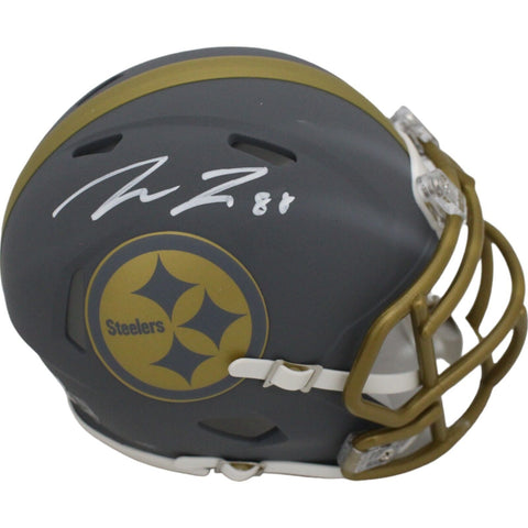 Pat Freiermuth Signed Pittsburgh Steelers Slate Mini Helmet BAS 45948