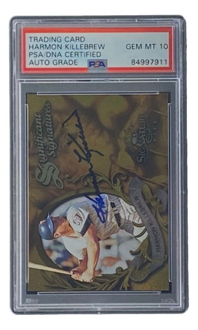 Harmon Killebrew Signed 1997 Donruss Significant Trading Card PSA/DNA Gem MT 10