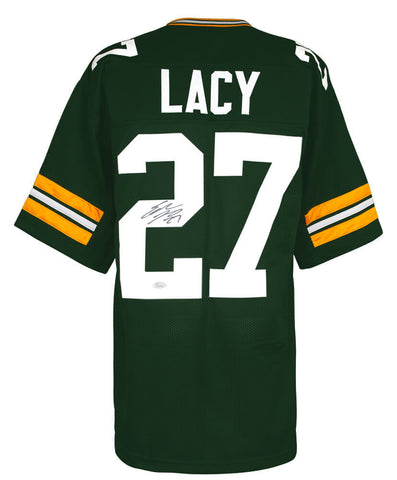 Eddie Lacy (PACKERS) Signed Green Custom Football Jersey - (JSA COA)