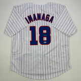 Autographed/Signed Shota Imanaga Chicago Pinstripe Jersey Beckett BAS COA