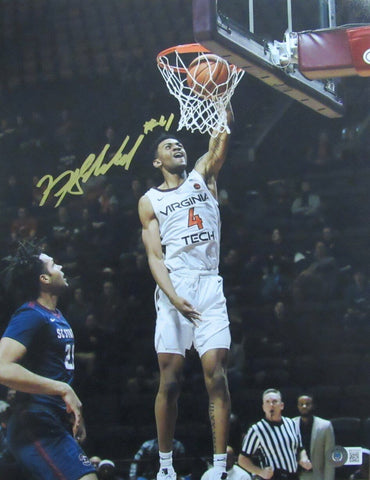 Alexander Walker Autographed 11x14 Basketball Photo Virginia Tech Beckett