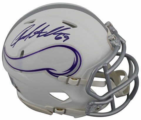 Vikings Jared Allen Signed 2024 On Field Alt Speed Mini Helmet BAS Witnessed