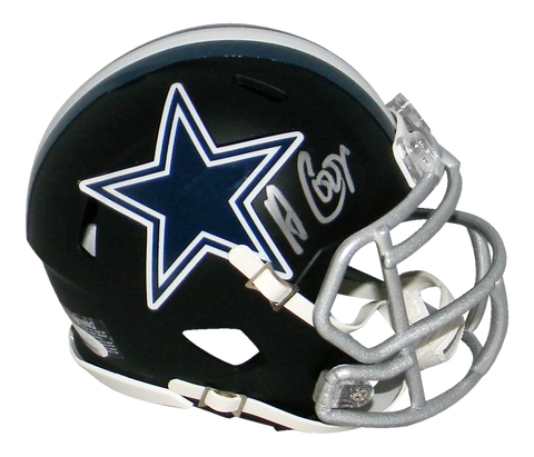 AMARI COOPER SIGNED AUTOGRAPHED DALLAS COWBOYS BLACK SPEED MINI HELMET JSA