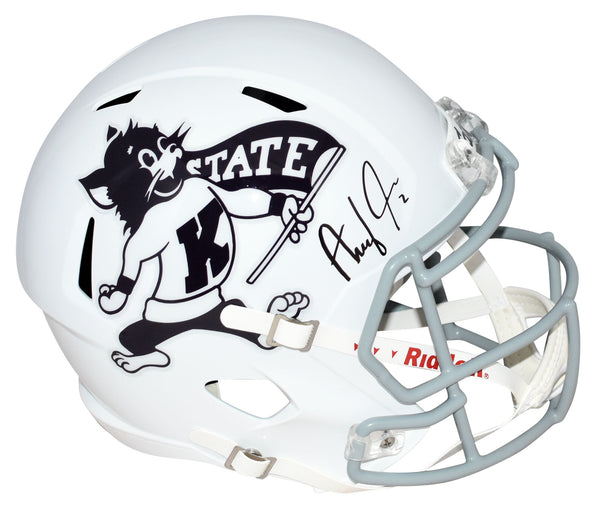 AVERY JOHNSON SIGNED KANSAS STATE WILDCATS WILLIE FULL SIZE SPEED HELMET BECKETT