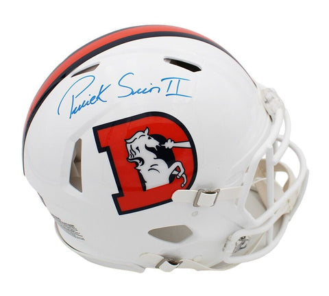 Patrick Surtain II Signed Broncos Speed Authentic Alternate Snowcap Helmet