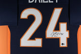 CHAMP BAILEY (Broncos blue TOWER) Signed Autograph Framed Jersey Beckett