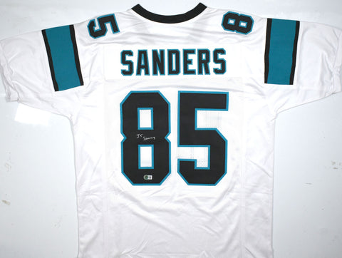 Ja'Tavion Sanders Autographed White Pro Style Jersey - Beckett W Hologram