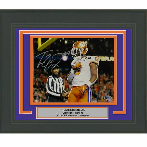 FRAMED Autographed/Signed TRAVIS ETIENNE JR Clemson 8x10 Photo Beckett COA #4