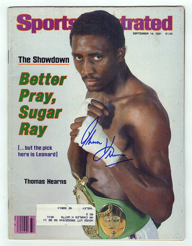 Thomas Hearns Signed Sports Illustrated 'Better Pray' 9-14-81 Magazine -(SS COA)