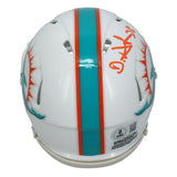 De'Von Achane Autographed Miami Dolphins Mini Speed Helmet Beckett