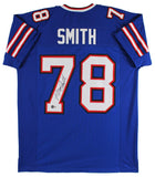 Bruce Smith Authentic Signed Blue Pro Style Jersey Autographed BAS Witnessed