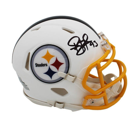 Troy Polamalu Signed Pittsburgh Steelers Speed White Matte NFL Mini Helmet