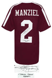 Johnny Manziel Signed Maroon Custom Football Jersey w/Johnny Football - (SS COA)