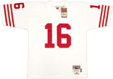 49ERS JOE MONTANA AUTOGRAPHED WHITE MITCHELL & NESS JERSEY 44 FANATICS 230704