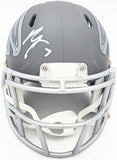 BIJAN ROBINSON AUTOGRAPHED FALCONS SLATE GRAY SPEED MINI HELMET BECKETT 230236