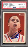 2009 Bowman '48 /2009 #106 Stephen Curry RC On Card PSA/DNA Auto GEM MINT 10