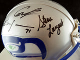 SEAHAWKS RING OF HONOR AUTOGRAPHED MINI HELMET 5 SIGS CORTEZ KENNEDY 124681