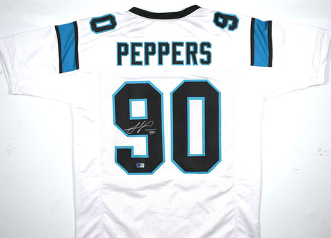 Julius Peppers Autographed White Pro Style Jersey - Beckett W Hologram *Silver