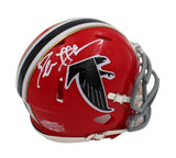 Deion Sanders Signed Atlanta Falcons Speed Throwback Red NFL Mini Helmet