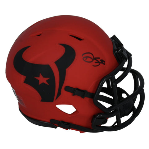 Dalton Schultz Autographed Houston Texans Rave Mini Speed Helmet Beckett