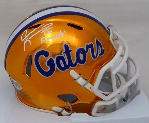 JEVON KEARSE AUTOGRAPHED FLORIDA CHROME MINI HELMET BECKETT THE FREAK BAS 177836