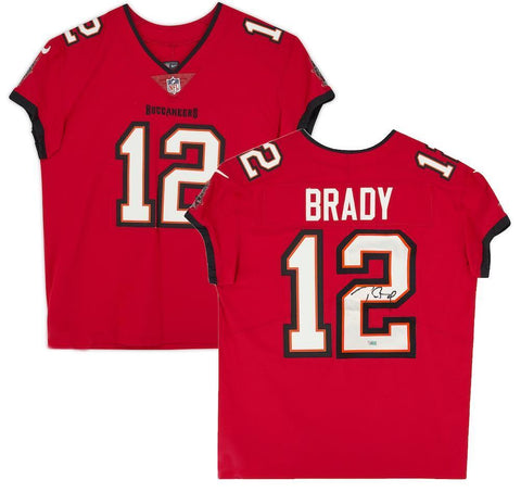 Tom Brady Autographed Tampa Bay Buccaneers Red Nike Elite Jersey Fanatics