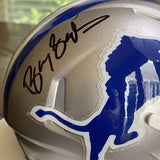 Barry Sanders Autographed Signed Throwback Detroit Lions Mini Helmet Beckett