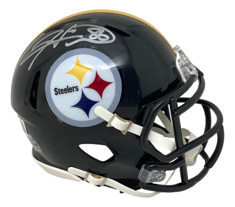 Hines Ward Signed Pittsburgh Steelers Mini Speed Replica Helmet BAS