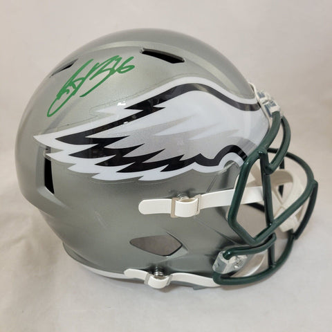 SAQUON BARKLEY SIGNED PHILADELPHIA EAGLES F/S FLASH SPEED REPLICA HELMET BECKETT