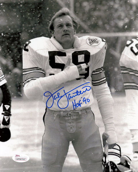 Jack Lambert Autographed Pittsburgh Steelers 8x10 Photo HOF JSA 48580