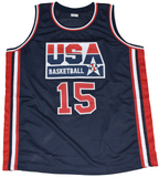 LARRY JOHNSON AUTOGRAPHED SIGNED DREAM TEAM USA #15 BASKETBALL JERSEY JSA