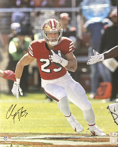 Christian McCaffrey Signed 16x20 San Francisco 49ers Photo BAS