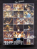 1978-79 NBA Champions Supersonics Auto Poster Photo 9 Sigs Fred Brown MCS 51044