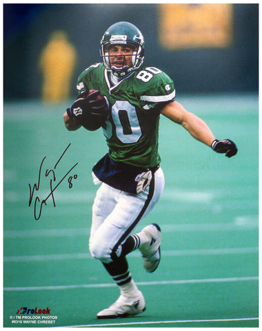 Wayne Chrebet Signed New York Jets Action 16x20 Photo - (SCHWARTZ SPORTS COA)