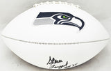 Steve Largent Autographed Seahawks White Logo Football "HOF 95" MCS Holo #82182