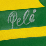 Autographed/Signed Pele Brazil Yellow Soccer Futbol Jersey Beckett BAS COA #2