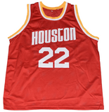 CLYDE DREXLER AUTOGRAPHED HOUSTON ROCKETS #22 RED BASKETBALL JERSEY JSA