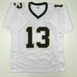 Autographed/Signed MICHAEL THOMAS New Orleans White Football Jersey JSA COA Auto