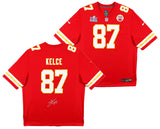 Chiefs Travis Kelce Signed Red Nike Game Jersey w/ SB LVIII Patch BAS Witnessed