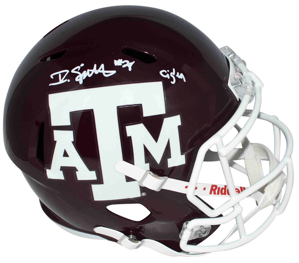 ISAIAH SPILLER SIGNED TEXAS A&M AGGIES FULL SIZE SPEED HELMET BECKETT W/ GIG EM