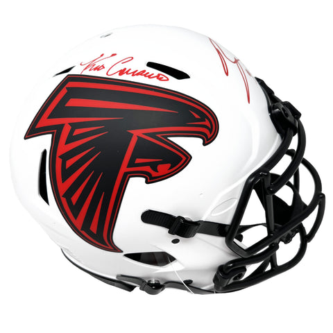 Kirk Cousins/Bijan Robinson Falcons Dual Signed Lunar Authentic Helmet Fanatics